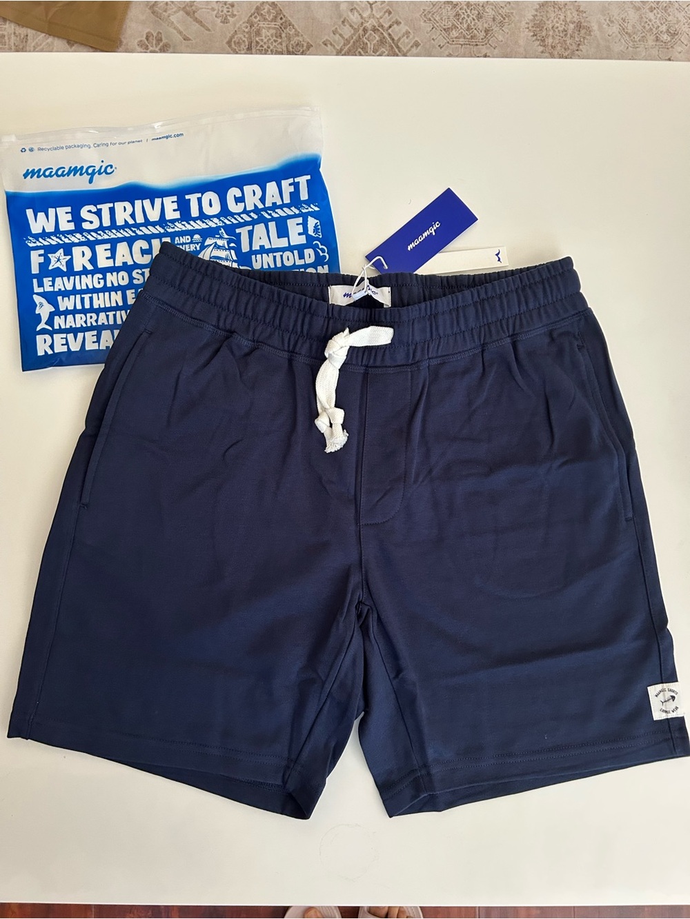 Maamgic Men's Navy Drawstring Shorts